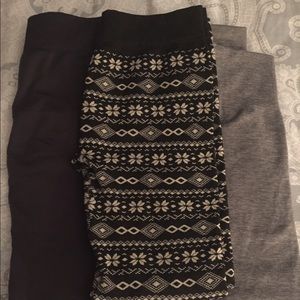Fleece lined leggings (3 pairs)