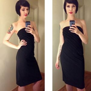 Express Sleeveless Black Sequin Dress