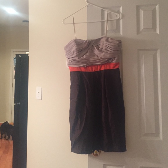 Tan and brown dress