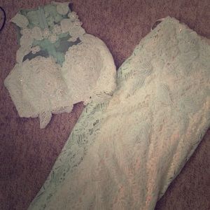 TWO PIECE PROM DRESS🎉