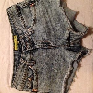 YMI Acid Wash Jean Shorts