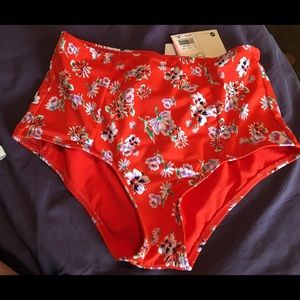 High waisted swim bottoms