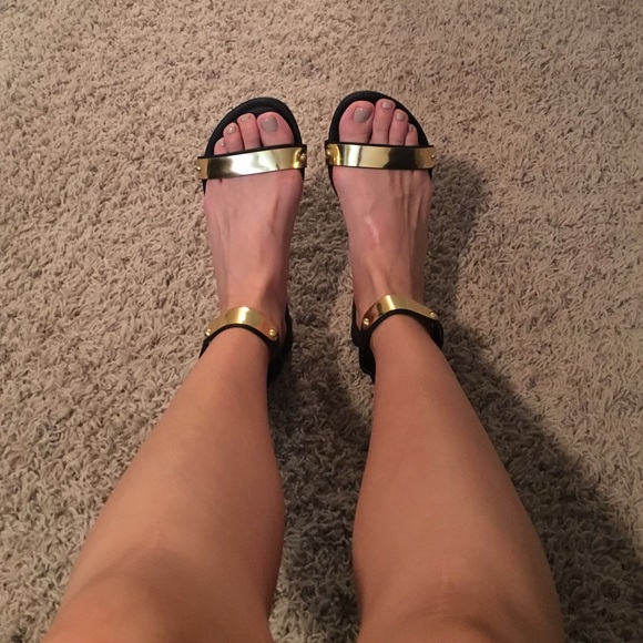 Gold plated sandals