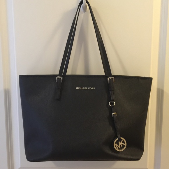 Black and Silver Michael Kors Tote