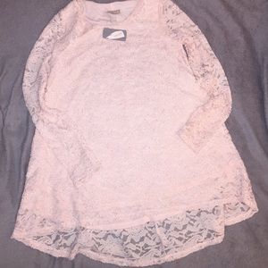 Pink lace forever 21 t shirt dress