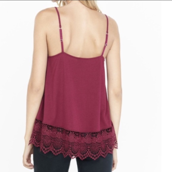 Express maroon crochet bottom tank - Picture 2 of 3