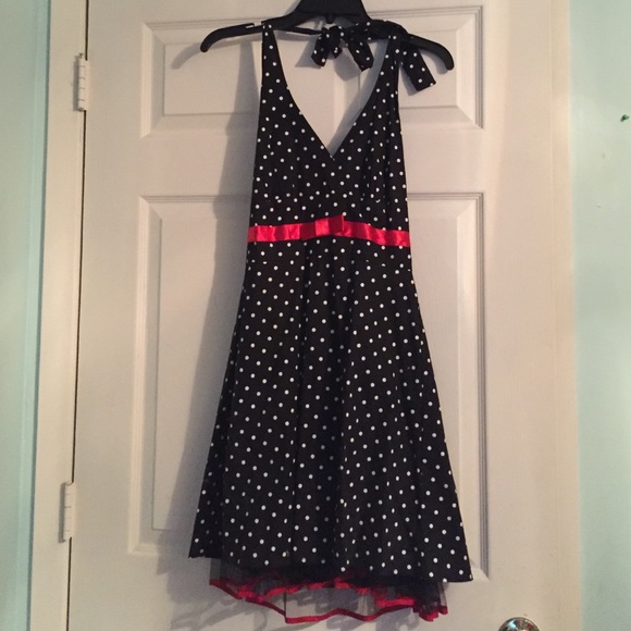 Polka Dot Halter Dress