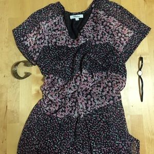 Anthropologie Spray Rosette Tunic