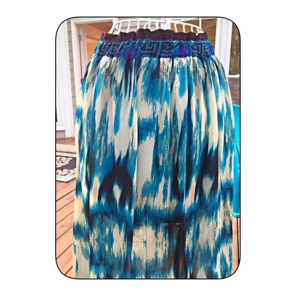 The "Elda"maxi skirt in blues!- LAST CHANCE - Picture 3 of 4