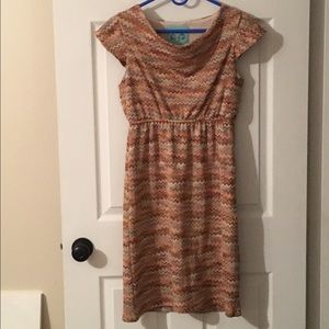 Judith March multi colored chevron print dress