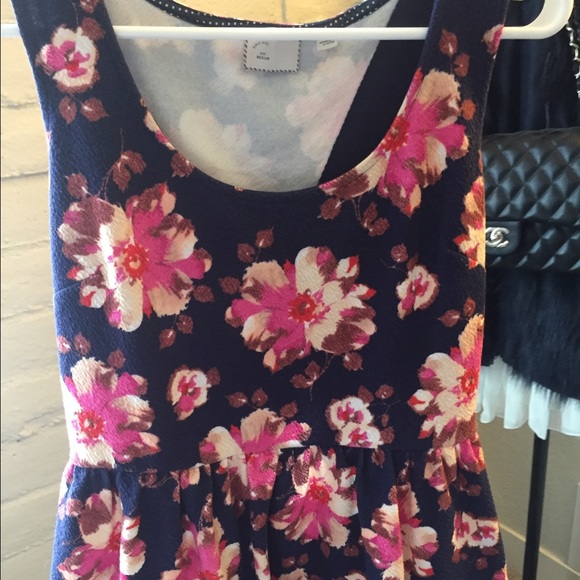 Anthropologie peplum tank with back detail