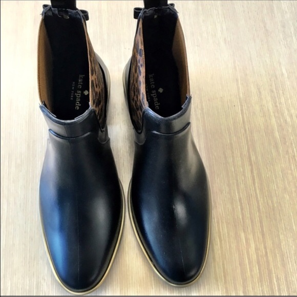 Kate Spade Leopard Rain Boots - Picture 2 of 4