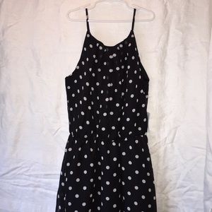 Polka dotted dress.