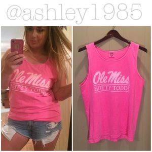 Comfort Colors Tops Neon Pink Ole Miss Hotty Toddy Tank Poshmark