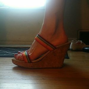 Vintage rainbow wedges