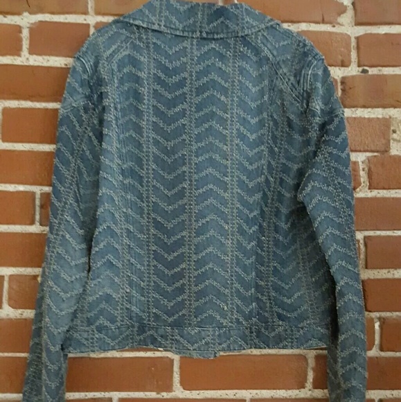 SOLD Free People Chevy Blue Punched Moto Jacket 12 - Picture 2 of 4