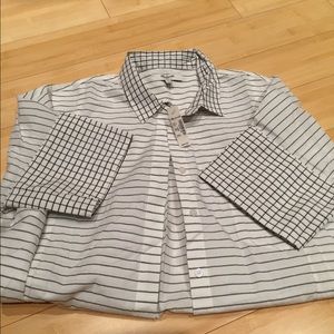 Madewell grid mix short sleeved shirt $70