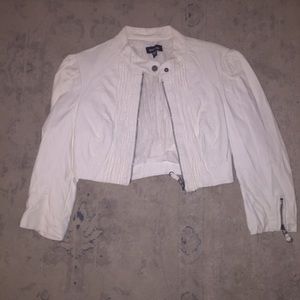 Bebe faux leather cropped jacket