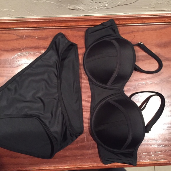 Black 2 piece bathing suit