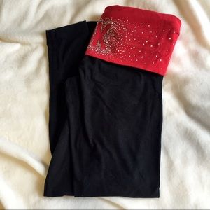 Rhinestone Pink Yoga Leggings