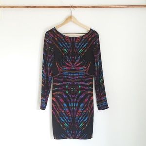 MARA HOFFMAN / long sleeve, open back dress