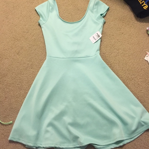 Mint green skater dress