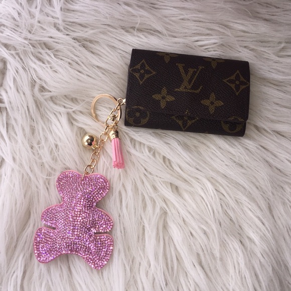 Pink Bear Bag Charm Keychain