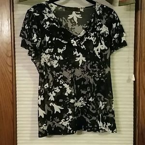 Abstract floral shirt