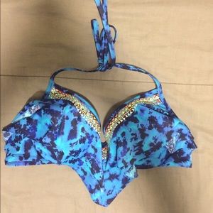 Tye dye vs pink bikini top