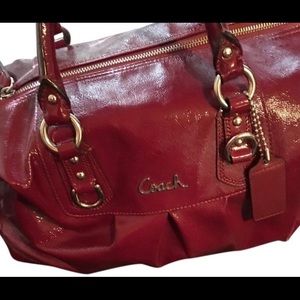 Coach Ashley Red Patent Leather Purse