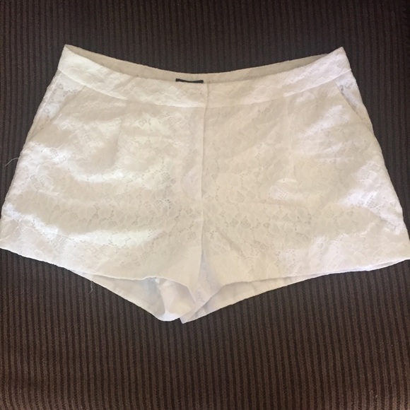 White Lace Shorts