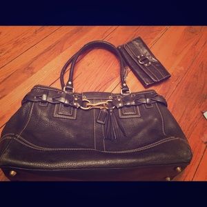 Black Braided leather Kelly satchel handbag