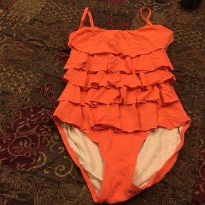 Tangerine bathing suit