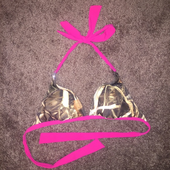 Team Realtree Hot Pink & Camo Swim Top