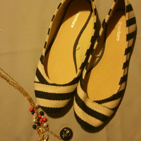 3 for $10  Striped Nautical Flats