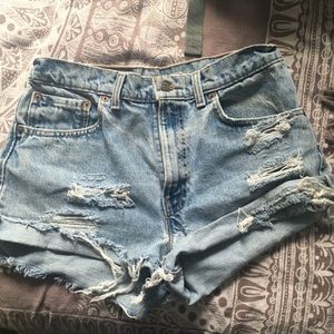 High rise denim vintage Levi's shorts!