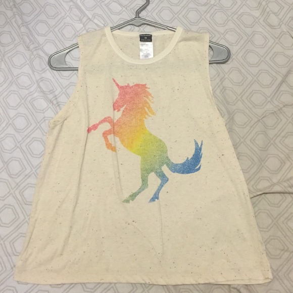 Cutoff unicorn shirt