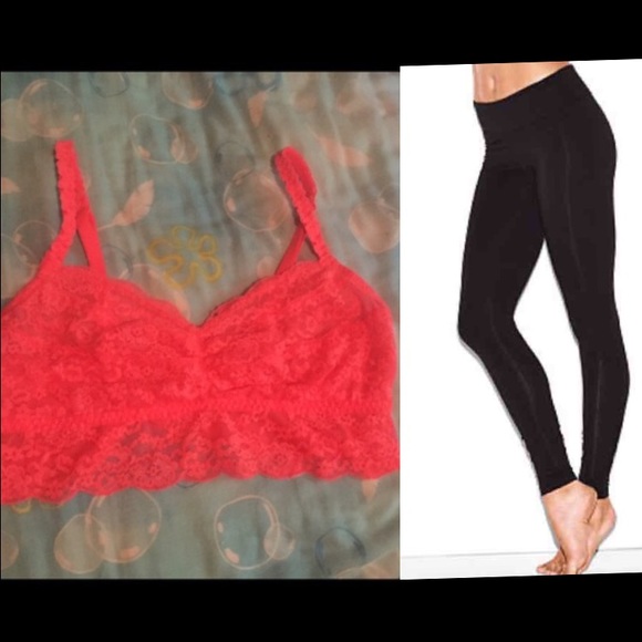 PINK Yoga Pants And Bralette Bundle