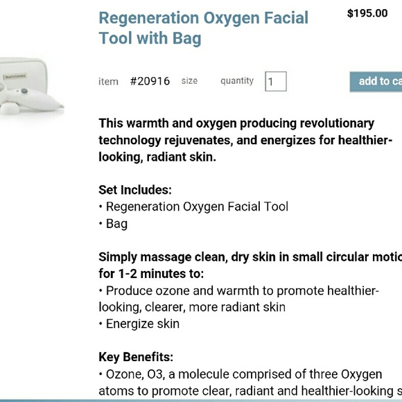 Oxygen facial tool with bag