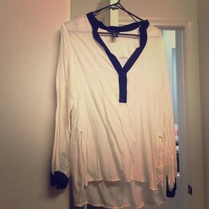 H&M Black and White Tunic Blouse