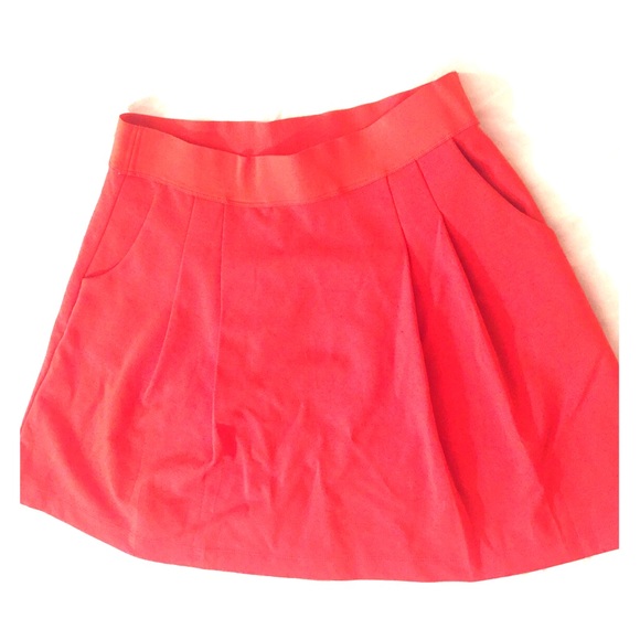Red pleated polyester skirt - Gap