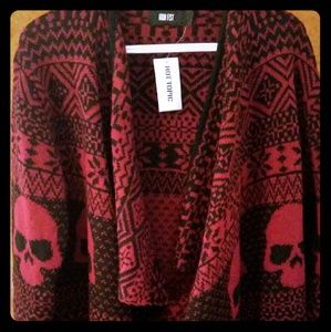 Skull sweater cardigan