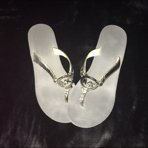 Michael Kors wedge flip flops