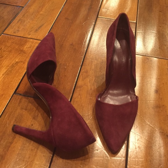 Maroon pointy heels