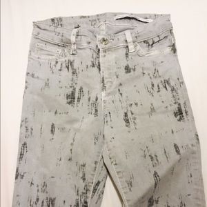 Zara Grey splattered skinny jeans
