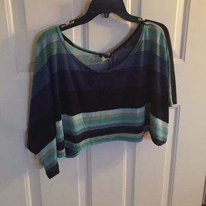 Blue throw over shirt