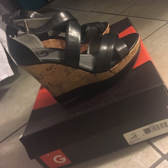 G By Guess Lasino Black Wedges