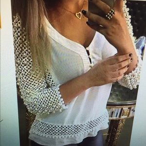 Cute light white top