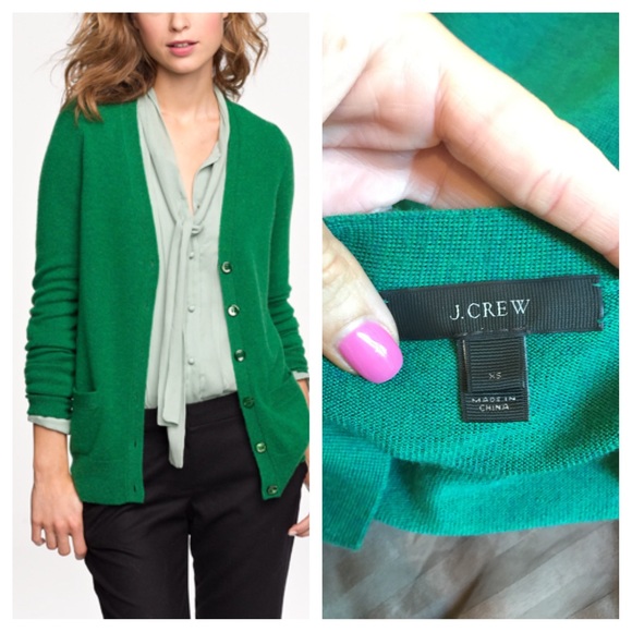 green boyfriend cardigan