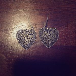 Silver Heart Earrings